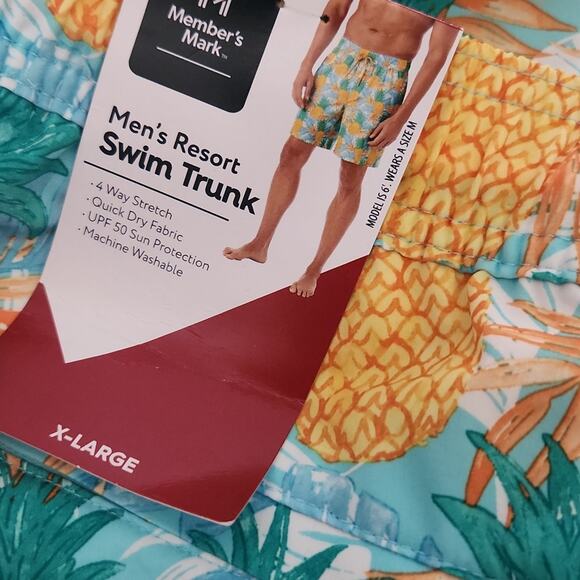 Mens Pineapple Print Swim‎ Trunks Shorts Summer Beach Pool Vacation Tropical - Picture 4 of 4